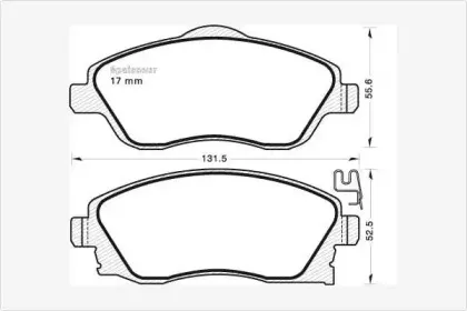 Комплект тормозных колодок, дисковый тормоз MGA купить
