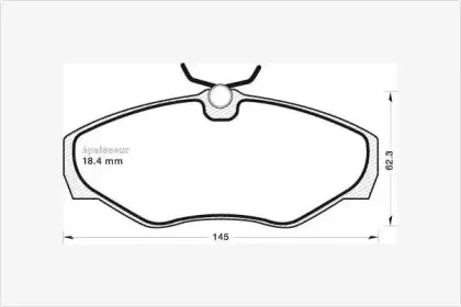 Комплект тормозных колодок, дисковый тормоз MGA купить
