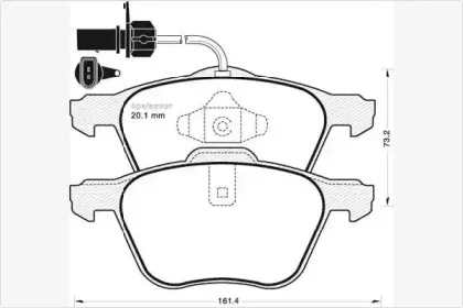 Комплект тормозных колодок, дисковый тормоз MGA купить