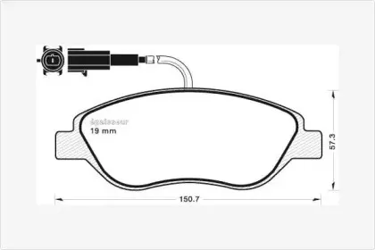 Комплект тормозных колодок, дисковый тормоз MGA купить