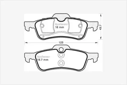 Комплект тормозных колодок, дисковый тормоз MGA купить