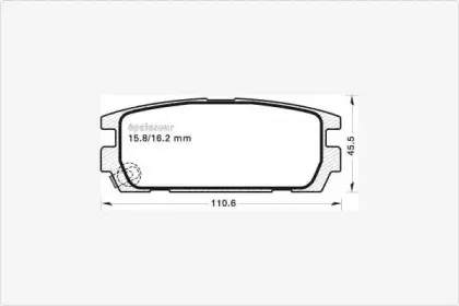 Комплект тормозных колодок, дисковый тормоз MGA купить