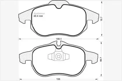 Комплект тормозных колодок, дисковый тормоз MGA купить