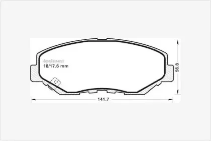 Комплект тормозных колодок, дисковый тормоз MGA купить