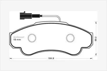 Комплект тормозных колодок, дисковый тормоз MGA купить
