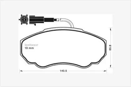 Комплект тормозных колодок, дисковый тормоз MGA купить