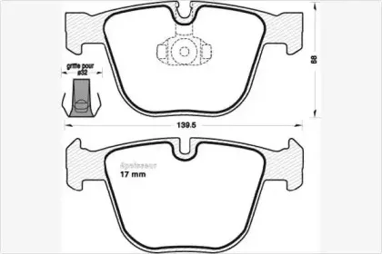 Комплект тормозных колодок, дисковый тормоз MGA купить