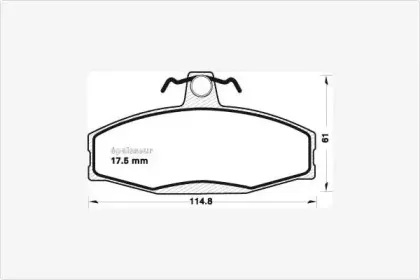 Комплект тормозных колодок, дисковый тормоз MGA купить