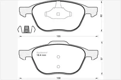 Комплект тормозных колодок, дисковый тормоз MGA купить