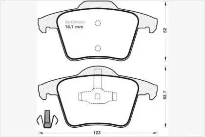 Комплект тормозных колодок, дисковый тормоз MGA купить