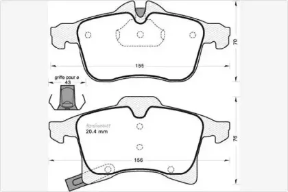Комплект тормозных колодок, дисковый тормоз MGA купить