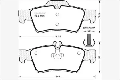 Комплект тормозных колодок, дисковый тормоз MGA купить