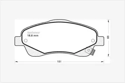 Комплект тормозных колодок, дисковый тормоз MGA купить