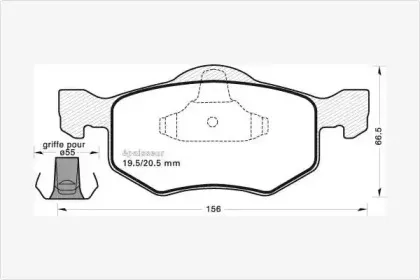 Комплект тормозных колодок, дисковый тормоз MGA купить