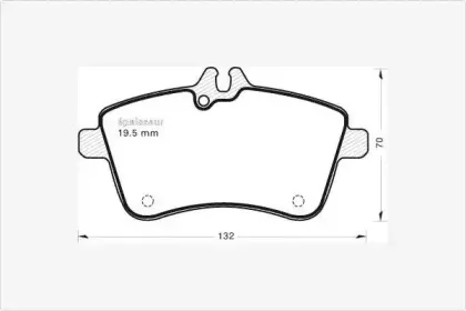 Комплект тормозных колодок, дисковый тормоз MGA купить