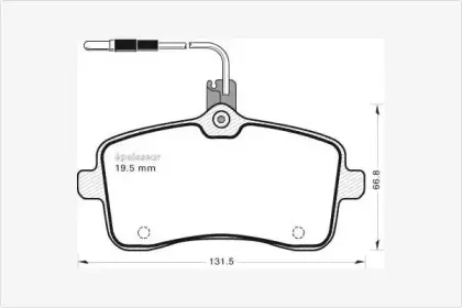 Комплект тормозных колодок, дисковый тормоз MGA купить