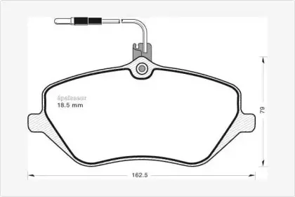 Комплект тормозных колодок, дисковый тормоз MGA купить