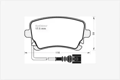 Комплект тормозных колодок, дисковый тормоз MGA купить