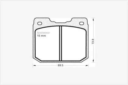 Комплект тормозных колодок, дисковый тормоз MGA купить