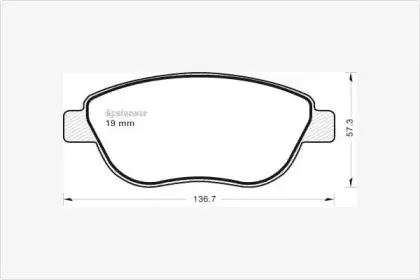 Комплект тормозных колодок, дисковый тормоз MGA купить