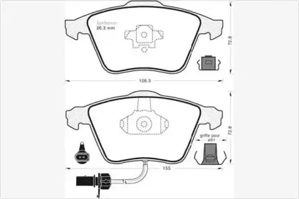 Комплект тормозных колодок, дисковый тормоз MGA купить