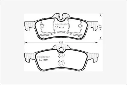 Комплект тормозных колодок, дисковый тормоз MGA купить