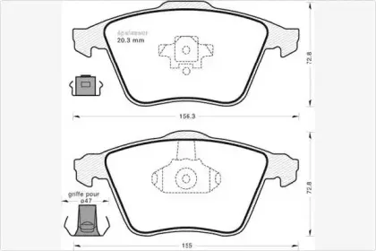Комплект тормозных колодок, дисковый тормоз MGA купить