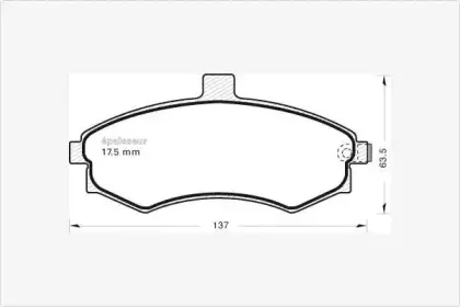 Комплект тормозных колодок, дисковый тормоз MGA купить