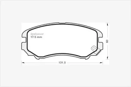 Комплект тормозных колодок, дисковый тормоз MGA купить