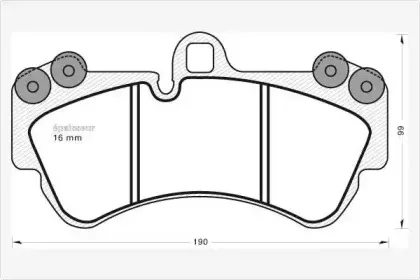Комплект тормозных колодок, дисковый тормоз MGA купить