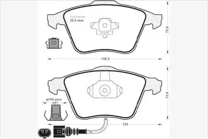 Комплект тормозных колодок, дисковый тормоз MGA купить