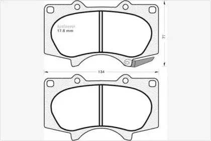 Комплект тормозных колодок, дисковый тормоз MGA купить