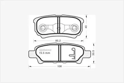 Комплект тормозных колодок, дисковый тормоз MGA купить