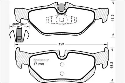 Комплект тормозных колодок, дисковый тормоз MGA купить