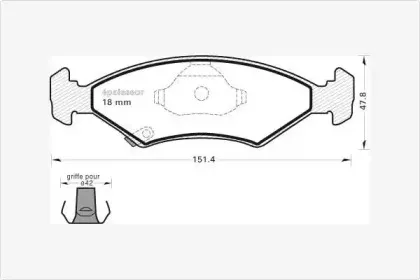 Комплект тормозных колодок, дисковый тормоз MGA купить