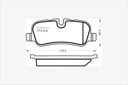Комплект тормозных колодок, дисковый тормоз MGA купить