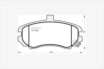 Комплект тормозных колодок, дисковый тормоз MGA купить