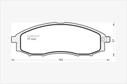 Комплект тормозных колодок, дисковый тормоз MGA купить