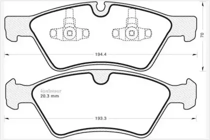 Комплект тормозных колодок, дисковый тормоз MGA купить