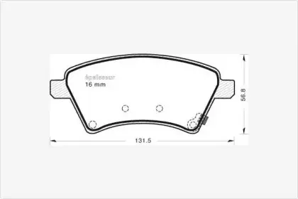 Комплект тормозных колодок, дисковый тормоз MGA купить