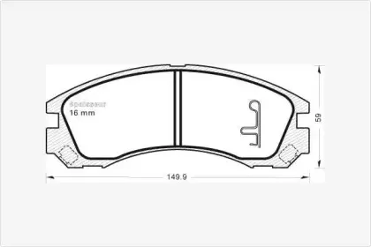 Комплект тормозных колодок, дисковый тормоз MGA купить