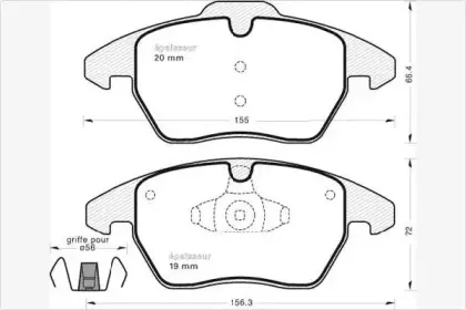 Комплект тормозных колодок, дисковый тормоз MGA купить