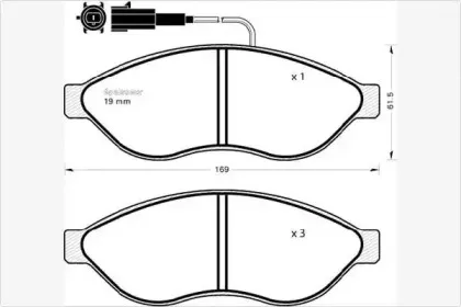 Комплект тормозных колодок, дисковый тормоз MGA купить
