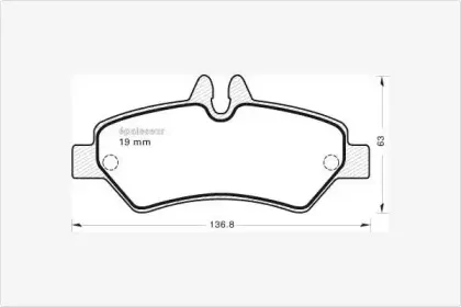 Комплект тормозных колодок, дисковый тормоз MGA купить