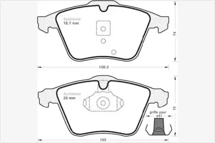 Комплект тормозных колодок, дисковый тормоз MGA купить