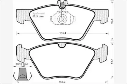 Комплект тормозных колодок, дисковый тормоз MGA купить