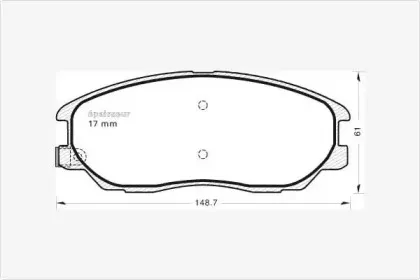 Комплект тормозных колодок, дисковый тормоз MGA купить