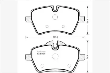 Комплект тормозных колодок, дисковый тормоз MGA купить