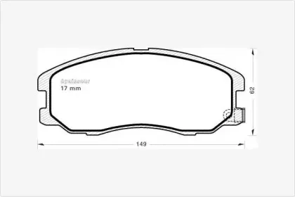 Комплект тормозных колодок, дисковый тормоз MGA купить