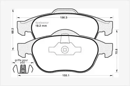 Комплект тормозных колодок, дисковый тормоз MGA купить